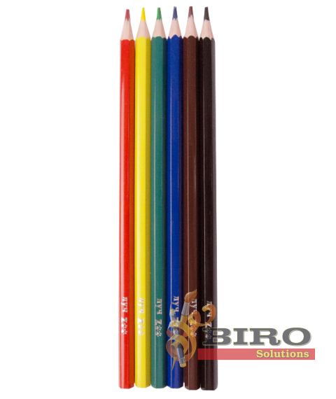 Creioane colorate 6 culori, din plastic, ZOO Луч